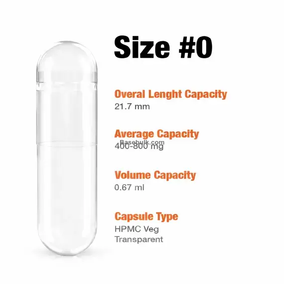 Empty Capsule Shells HPMC Veg #0 additional product image