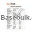 Magnesium Glycinate 20% specification sheet with analysis and packaging details
