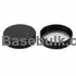 Cap 38 mm black smooth plastic with an induction heat seal liner