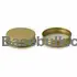 38 mm gold ribbed metal cap with induction heat seal liner