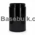 Wide-mouth jar 1000 ml black PET with 100 mm neck, without cap